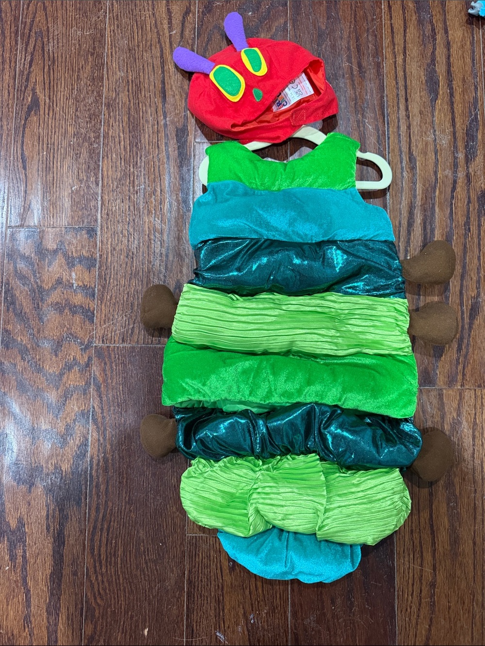 Very Hungry Caterpillar Bright Green & Red Caterpillar Kids Halloween Costume